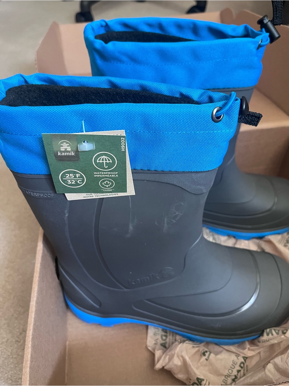 Kamik Snobuster 1 Kids Rain & Snow Boots Charcoal/Blue
